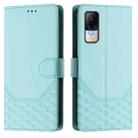 For Xiaomi Civi 1S Honeycomb Embossing RFID Leather Phone Case(Mint Green) - 2