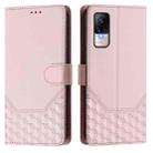 For Xiaomi Civi 1S Honeycomb Embossing RFID Leather Phone Case(Pink) - 2