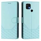 For Xiaomi Poco C40 / Redmi 10C Honeycomb Embossing RFID Leather Phone Case(Mint Green) - 2