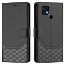 For Xiaomi Poco C40 / Redmi 10C Honeycomb Embossing RFID Leather Phone Case(Black) - 2