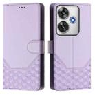 For Xiaomi Poco F6 5G Honeycomb Embossing RFID Leather Phone Case(Light Purple) - 2