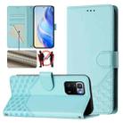 For Xiaomi Poco X3 GT Honeycomb Embossing RFID Leather Phone Case(Mint Green) - 1