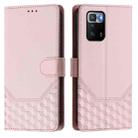 For Xiaomi Poco X3 GT Honeycomb Embossing RFID Leather Phone Case(Pink) - 2