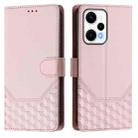 For Xiaomi Poco F5 / Redmi Note 12 Turbo 5G Honeycomb Embossing RFID Leather Phone Case(Pink) - 2