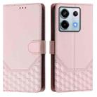 For Xiaomi Poco X6 5G Honeycomb Embossing RFID Leather Phone Case(Pink) - 2