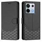 For Xiaomi Poco X6 5G Honeycomb Embossing RFID Leather Phone Case(Black) - 2