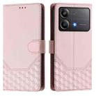 For Xiaomi Poco X6 Neo 5G Honeycomb Embossing RFID Leather Phone Case(Pink) - 2