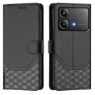 For Xiaomi Poco X6 Neo 5G Honeycomb Embossing RFID Leather Phone Case(Black) - 2