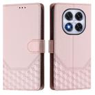 For Xiaomi Poco X7 5G / Redmi Note 14 Pro 5G Honeycomb Embossing RFID Leather Phone Case(Pink) - 2