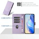 For Xiaomi Poco X7 5G / Redmi Note 14 Pro 5G Honeycomb Embossing RFID Leather Phone Case(Light Purple) - 3