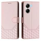 For Xiaomi Poco X7 Pro 5G / Redmi Turbo 4 5G Honeycomb Embossing RFID Leather Phone Case(Pink) - 2