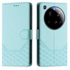 For Xiaomi 15 Ultra Honeycomb Embossing RFID Leather Phone Case(Mint Green) - 2