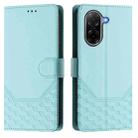 For Xiaomi Poco C71 / Redmi A5 4G 171.7mm Honeycomb Embossing RFID Leather Phone Case(Mint Green) - 2