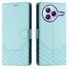 For Xiaomi Civi 5 Pro 5G Honeycomb Embossing RFID Leather Phone Case(Mint Green) - 2