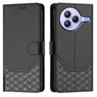 For Xiaomi Civi 5 Pro 5G Honeycomb Embossing RFID Leather Phone Case(Black) - 2