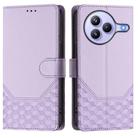 For Xiaomi Civi 5 Pro 5G Honeycomb Embossing RFID Leather Phone Case(Light Purple) - 2