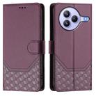 For Xiaomi Civi 5 Pro 5G Honeycomb Embossing RFID Leather Phone Case(Violet) - 2