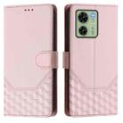 For Motorola Edge 2023 NA / 40 Oversea Honeycomb Embossing RFID Leather Phone Case(Pink) - 2