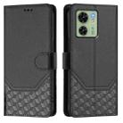 For Motorola Edge 2023 NA / 40 Oversea Honeycomb Embossing RFID Leather Phone Case(Black) - 2