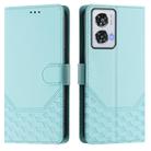 For Motorola Edge 50 Fusion Honeycomb Embossing RFID Leather Phone Case(Mint Green) - 2