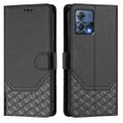 For Motorola Edge 30 Fusion / Moto S30 Pro Honeycomb Embossing RFID Leather Phone Case(Black) - 2