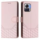 For Motorola Edge 30 Ultra / Moto X30 Pro Honeycomb Embossing RFID Leather Phone Case(Pink) - 2