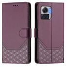 For Motorola Edge 30 Ultra / Moto X30 Pro Honeycomb Embossing RFID Leather Phone Case(Violet) - 2