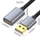 USB2.0 A Male to A Female Extension Data Charging Cable, Length:3m - 2