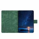 For Amazon Kindle Paperwhite 4 / 3 / 2 Embossed Couple Cat Smart Tablet Leather Case(Green) - 3