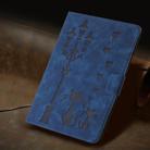 For Amazon Kindle Paperwhite 4 / 3 / 2 Embossed Couple Cat Smart Tablet Leather Case(Blue) - 2