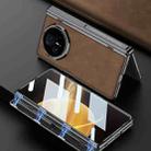 For Honor Magic V3 GKK Integrated Magnetic Fold Hinge Leather Shockproof Phone Case(Matte Brown) - 3