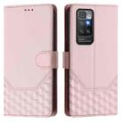 For Redmi 10 2022 / 2021 Honeycomb Embossing RFID Leather Phone Case(Pink) - 2