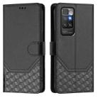 For Redmi 10 2022 / 2021 Honeycomb Embossing RFID Leather Phone Case(Black) - 2