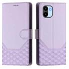 For Redmi A1 4G / A2 4G Honeycomb Embossing RFID Leather Phone Case(Light Purple) - 2