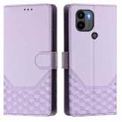 For Redmi A1+ / A2+ Honeycomb Embossing RFID Leather Phone Case(Light Purple) - 2