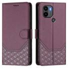 For Redmi A1+ / A2+ Honeycomb Embossing RFID Leather Phone Case(Violet) - 2