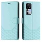 For Redmi K50 Ultra Honeycomb Embossing RFID Leather Phone Case(Mint Green) - 2