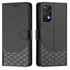 For Redmi Note 12 Pro 4G Global Honeycomb Embossing RFID Leather Phone Case(Black) - 2