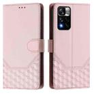 For Redmi Note 11 Pro+ 5G Europe Honeycomb Embossing RFID Leather Phone Case(Pink) - 2