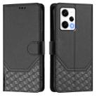 For Redmi Note 12 Explorer / 12 Pro+ 5G Honeycomb Embossing RFID Leather Phone Case(Black) - 2