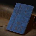 For Samsung Galaxy Tab A9 Embossed Couple Cat Smart Tablet Leather Case(Blue) - 2