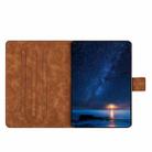 For Samsung Galaxy Tab A9+ Embossed Couple Cat Smart Tablet Leather Case(Brown) - 3