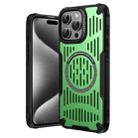 For iPhone 15 Pro Max Ice Front Cooling MagSafe Magnetic Phone Case(Green) - 1