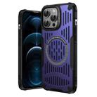 For iPhone 12 Pro Max Ice Front Cooling MagSafe Magnetic Phone Case(Purple) - 1