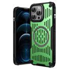 For iPhone 12 Pro Max Ice Front Cooling MagSafe Magnetic Phone Case(Green) - 1