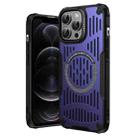 For iPhone 12 Pro Ice Front Cooling MagSafe Magnetic Phone Case(Purple) - 1