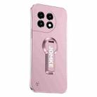 For OnePlus 11 Baking Varnish 360 Rotate Holder No Frame PC Phone Case(Pink) - 1