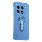 For OnePlus 12 Baking Varnish 360 Rotate Holder No Frame PC Phone Case(Blue) - 1