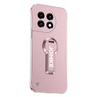 For OnePlus Ace 2 Baking Varnish 360 Rotate Holder No Frame PC Phone Case(Pink) - 1