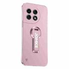 For OnePlus Ace 2 Pro Baking Varnish 360 Rotate Holder No Frame PC Phone Case(Pink) - 1